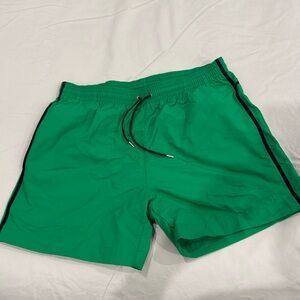 Hermes Men’s Swim Trunks - Emerald Black Accents